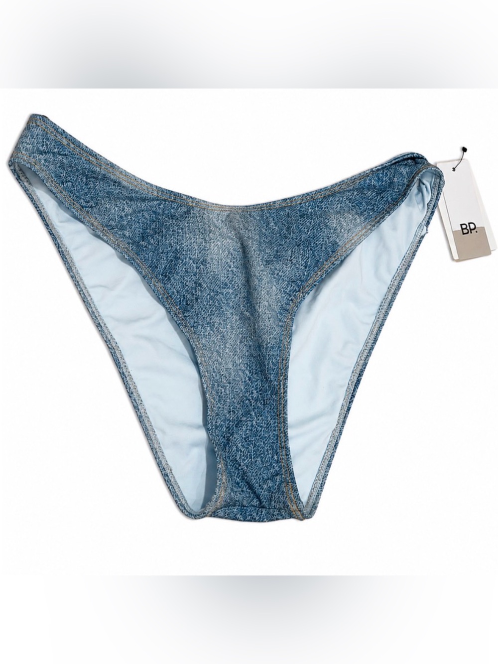 NWT BP. Nordstrom Blue Denim-Effect Bikini Bottom